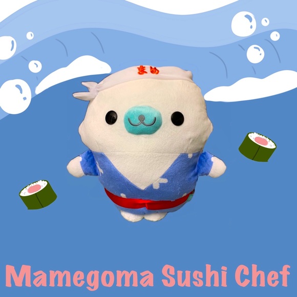 Mamegoma sushi chef seal plushie - Picture 1 of 2